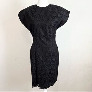 GUNNE Sax by Jessica McClintock Vintage Black Lace Sheath Dress Women’s 9